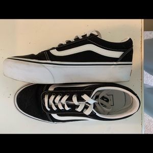 Womens Black Platform Lace-up Vans